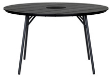 Trädgårdsbord Montana Svart Ø130 cm Sunlife